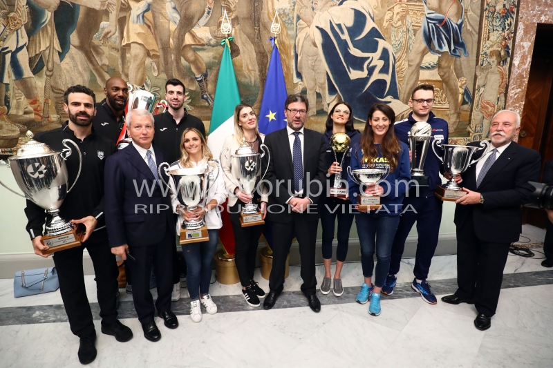 
PALLAVOLO CELEBRAZIONE COPPE EUROPEE VOLLEY 2018-2019 VINTE DALLE SQUADRE ITALIANE A PALAZZO CHIGI A ROMA
ROMA 22-05-2019
FOTO FILIPPO RUBIN