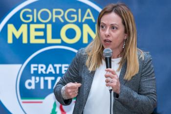 GIORGIA MELONI PRESIDENTE DI FRATELLI D’ITALIA A FERRARA IN VISTA DELLE ELEZIONI REGIONALI 2020
