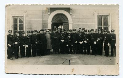CARTOLINA POMPIERI COPPARO 29-01-1933<br />
FOTO STORICHE VIGILI DEL FUOCO