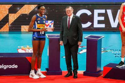 PAOLA EGONU MVP<br />ITALY - SERBIA<br />VOLLEYBALL WOMEN EUROPEAN CHAMPIONSHIP 2021 FINAL 1ST PLACE<br />BELGRADE (SERBIA) SEPTEMBER 4TH 2021