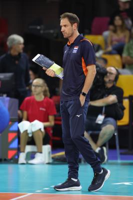 FLORENCE, ITALY - AUGUST 26:  KOSLOWSKI FELIX during the CEV EuroVolley 2023 match between Netherlands and Suisse at the Palazzo Wanny on August 26, 2023 in Florence, Italy<br/> (Photo by Filippo Rubin/BSR Agency)