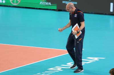 BARI, ITALY - SEPTEMBER 9:  ROBERTO PIAZZA during the CEV EuroVolley 2023 match between Netherlands and Germany at the Pala Florio on september 9, 2023 in Bari, Italy<br/> (Photo by Filippo Rubin/BSR Agency)