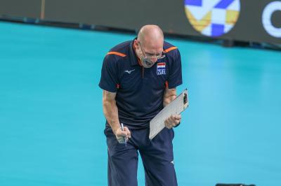BARI, ITALY - SEPTEMBER 9:  ROBERTO PIAZZA during the CEV EuroVolley 2023 match between Netherlands and Germany at the Pala Florio on september 9, 2023 in Bari, Italy<br/> (Photo by Filippo Rubin/BSR Agency)