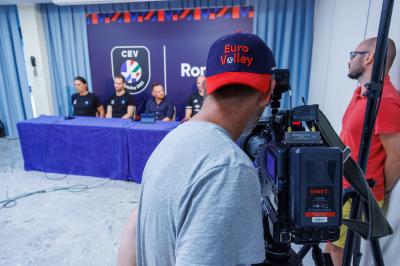 MEDIA MEETING ROMA<br />CAMPIONATI EUROPEI PALLAVOLO MASCHILE<br />ROMA 13-09-2023<br />FOTO FILIPPO RUBIN